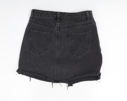 Primark Womens Black  Denim Mini Skirt Size 6