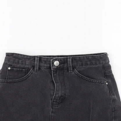 Primark Womens Black  Denim Mini Skirt Size 6