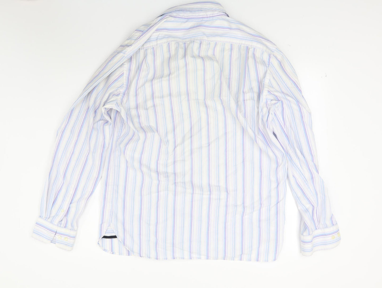 Gap Mens White Striped   Dress Shirt Size 16.5