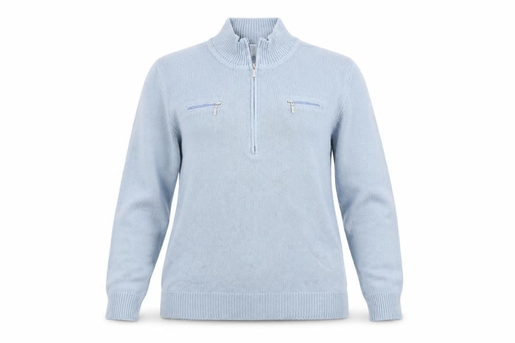 H&M Womens Blue  Knit Henley Jumper Size 12