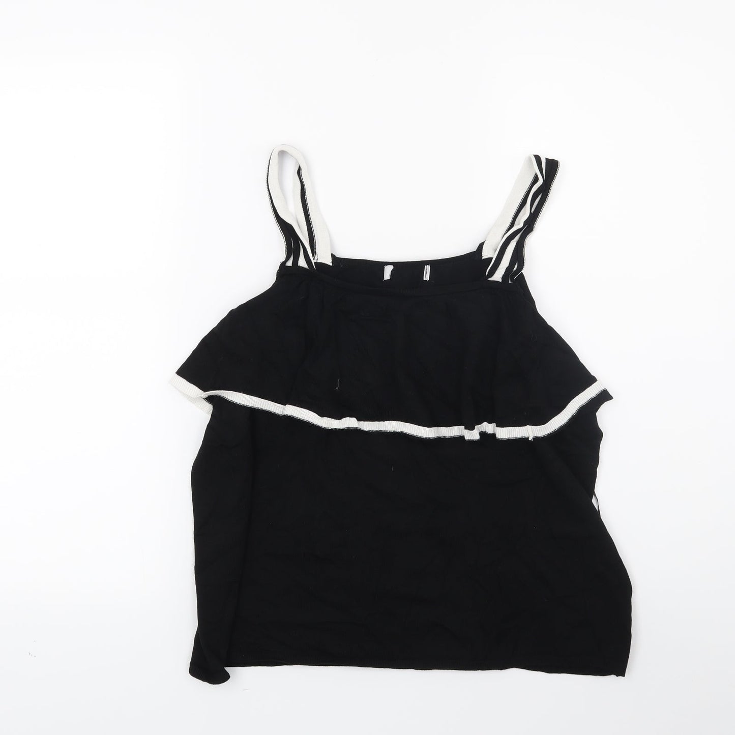 Marks and Spencer Womens Black  Knit Vest Jumper Size 16
