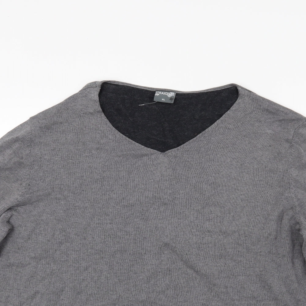 Straight up Mens Grey   Pullover Jumper Size XL