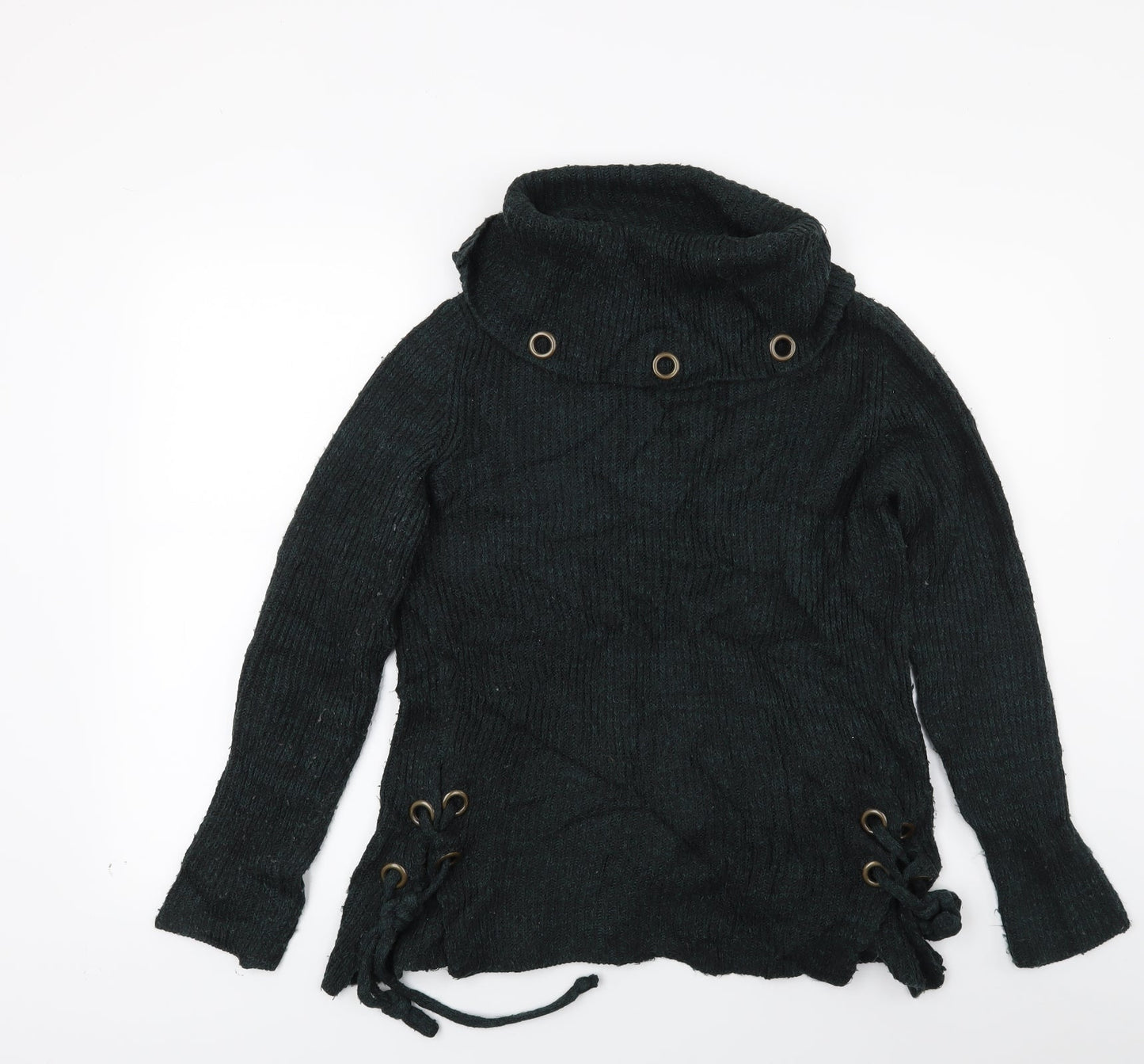 Papaya Womens Green  Knit Pullover Jumper Size S