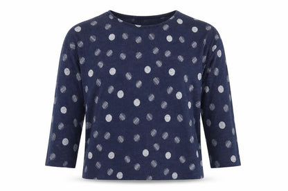 Tu Womens Blue Polka Dot  Pullover Jumper Size 8