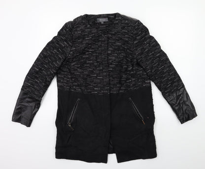 Per Una Womens Black   Overcoat Coat Size 10