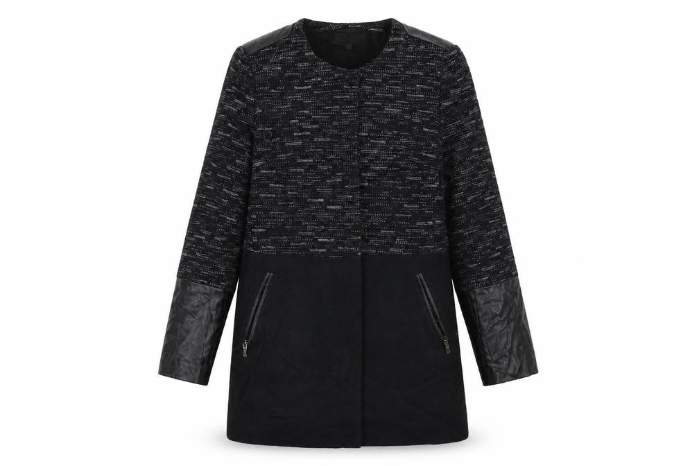 Per Una Womens Black   Overcoat Coat Size 10
