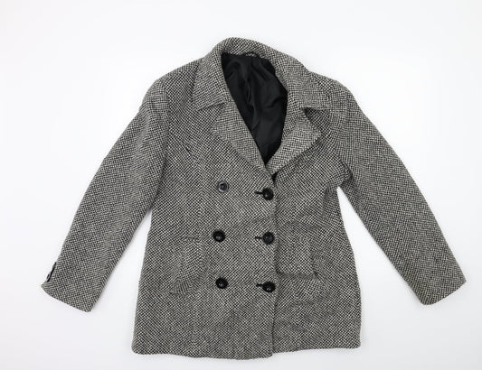 BHS Womens Black   Overcoat Coat Size 14