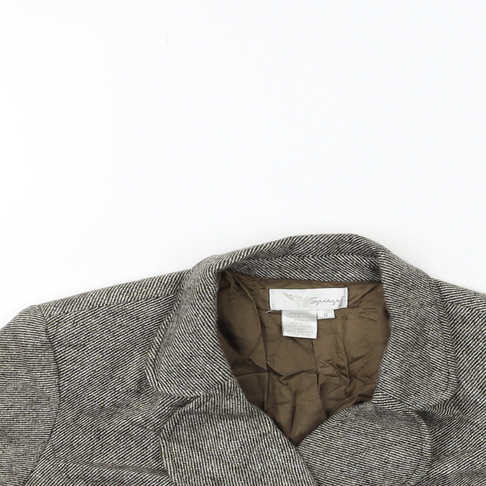 Spiegel Womens Brown   Jacket Coat Size 8
