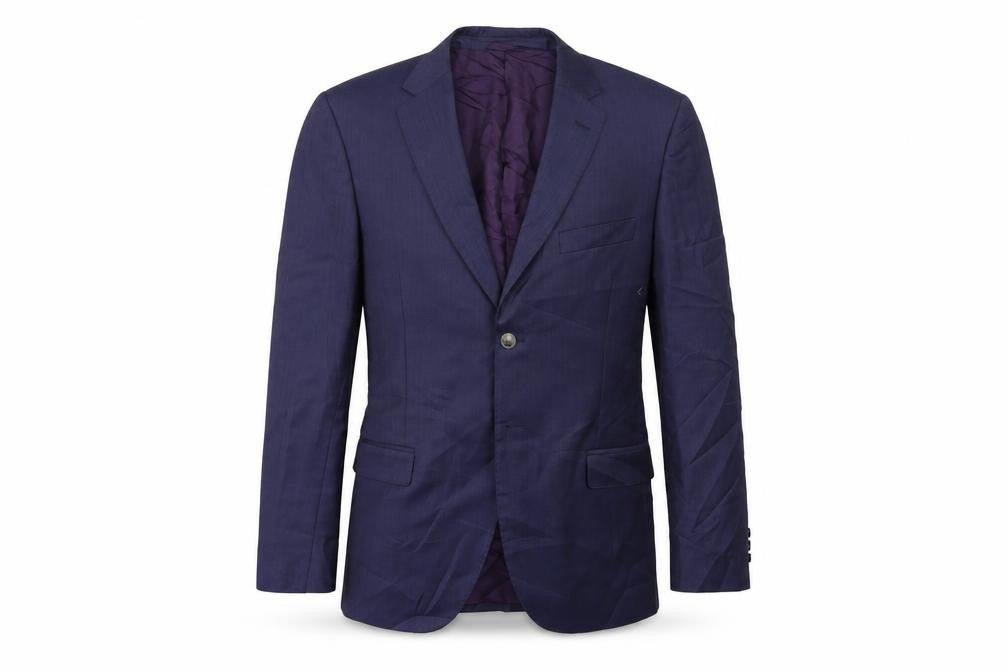 Preworn Mens Blue   Jacket Suit Jacket Size 36