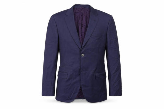 Preworn Mens Blue   Jacket Suit Jacket Size 36