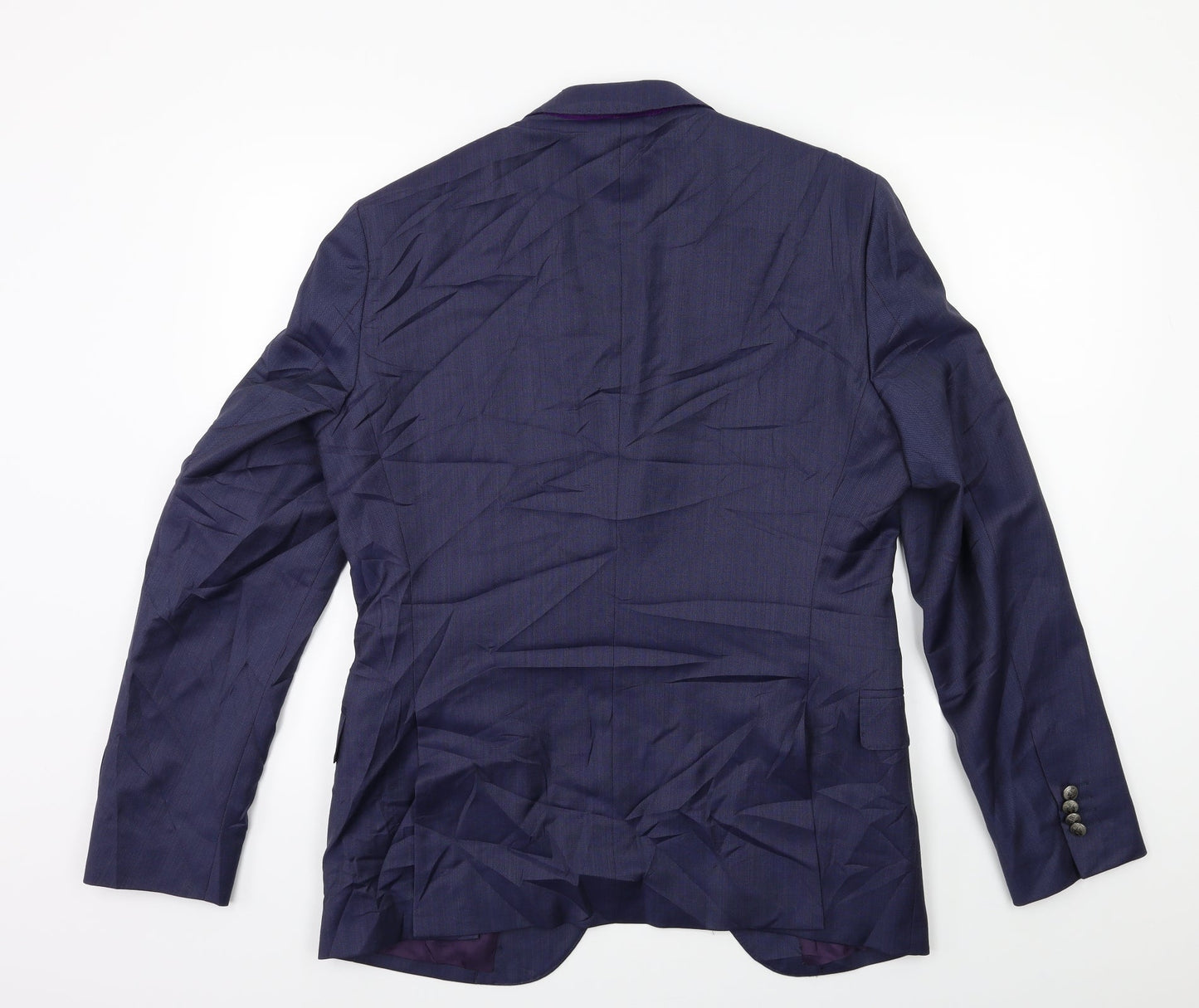 Preworn Mens Blue   Jacket Suit Jacket Size 36