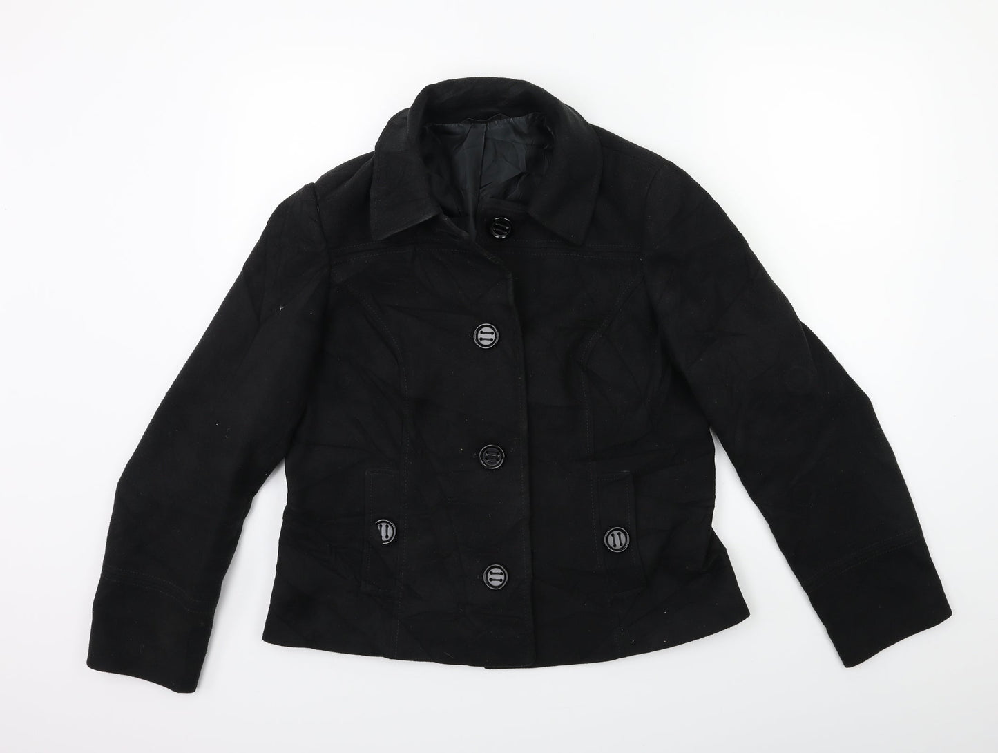 Marks and Spencer Womens Black   Jacket Coat Size 14