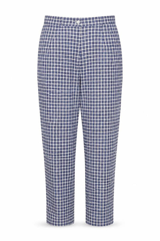 ANNA MONTAUA Womens Blue Check  Snow Pants Trousers Size 16 L29 in
