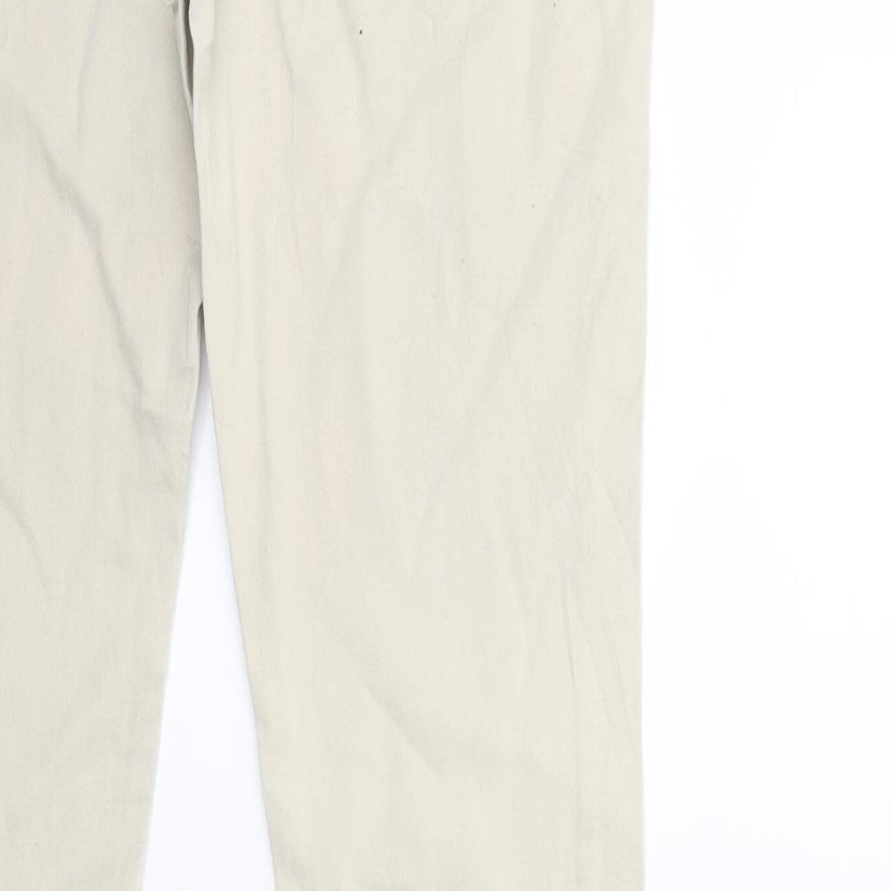 Denim & Co. Womens Beige  Denim Skinny Jeans Size 10 L31 in