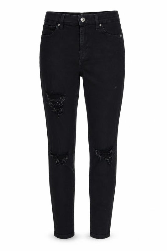 Topshop Womens Black  Denim Skinny Jeans Size 26 in L32 in