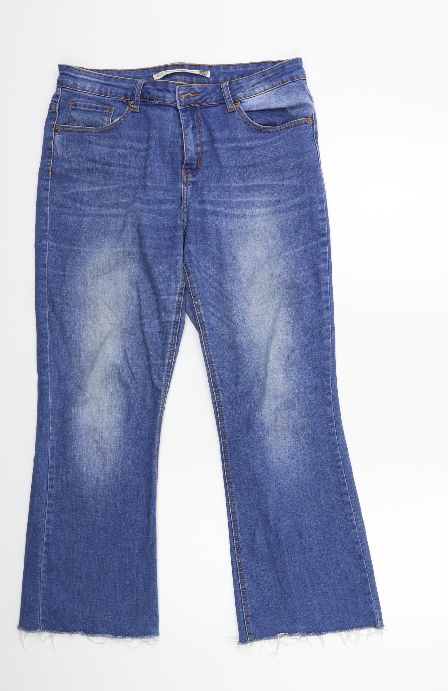 Brave Soul Womens Blue  Denim Flared Jeans Size 32 in L28 in
