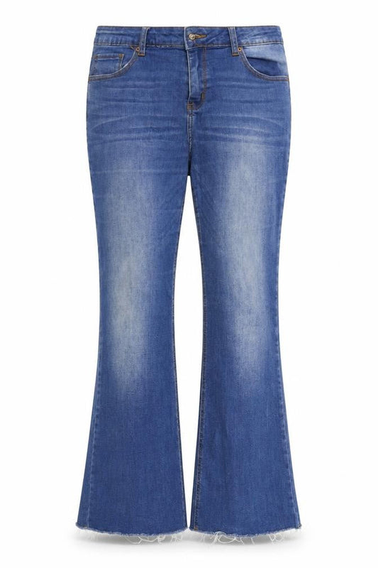 Brave Soul Womens Blue  Denim Flared Jeans Size 32 in L28 in