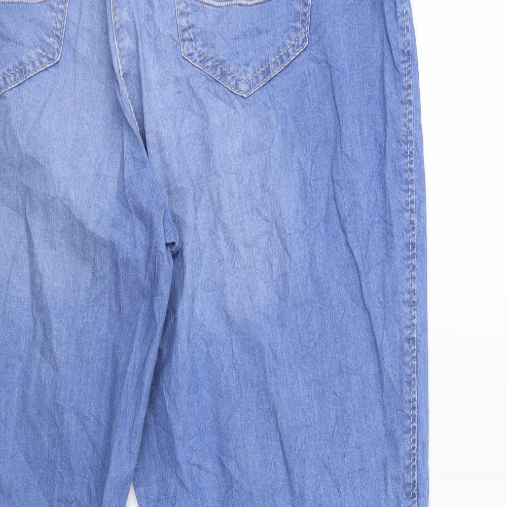 Braxx Womens Blue  Denim Straight Jeans Size 16 L25 in