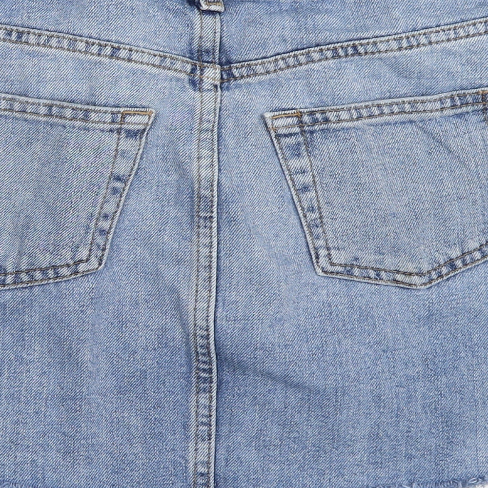 Topshop Womens Blue  Denim Mini Skirt Size 36