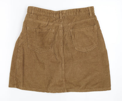Pieces Womens Beige  Corduroy Mini Skirt Size M