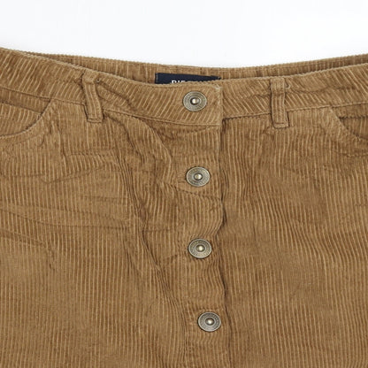 Pieces Womens Beige  Corduroy Mini Skirt Size M