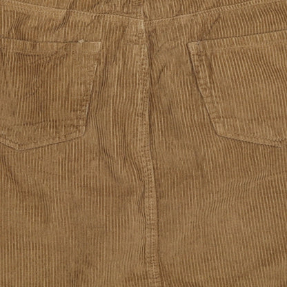 Pieces Womens Beige  Corduroy Mini Skirt Size M