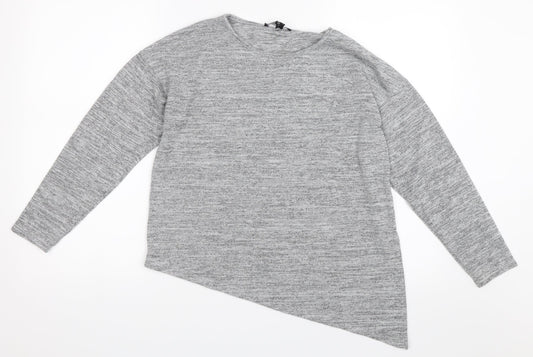 Atmosphere Womens Grey   Pullover Jumper Size 10  - Asymmetric Hem