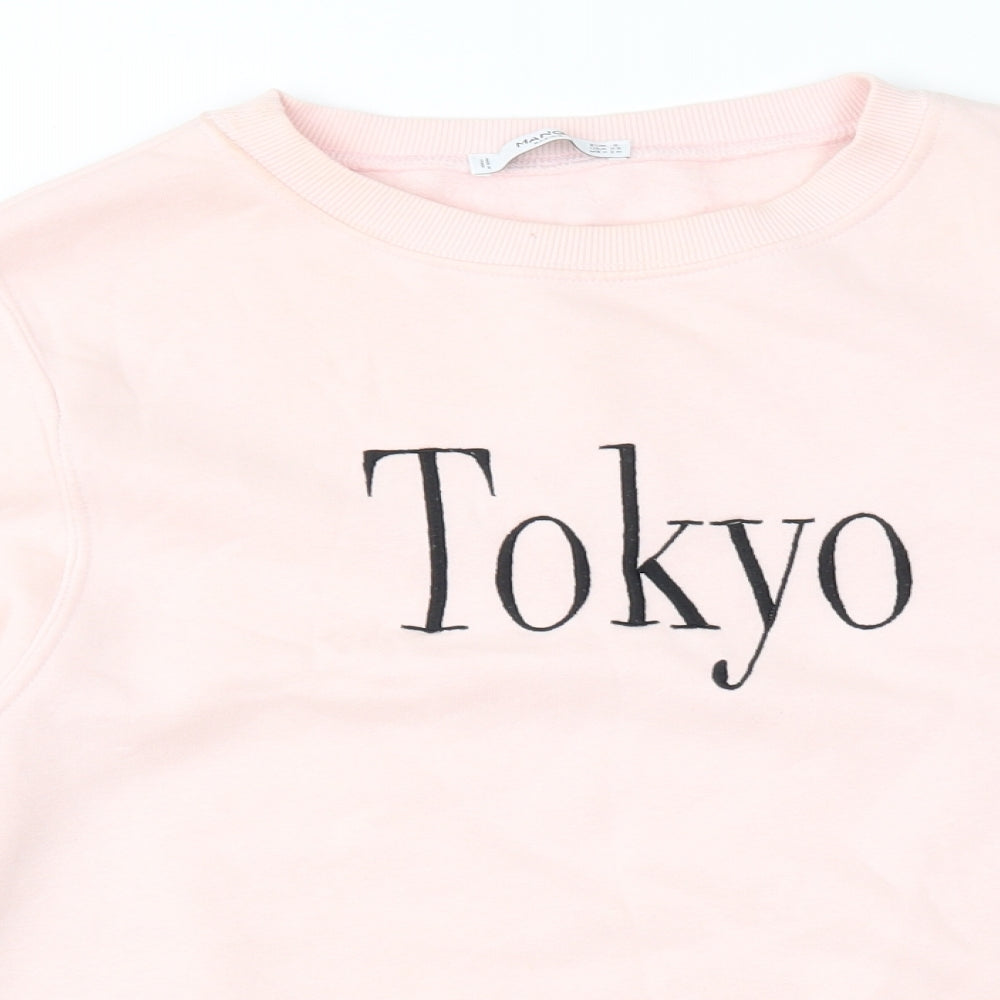 Mango Womens Pink   Pullover Sweatshirt Size S