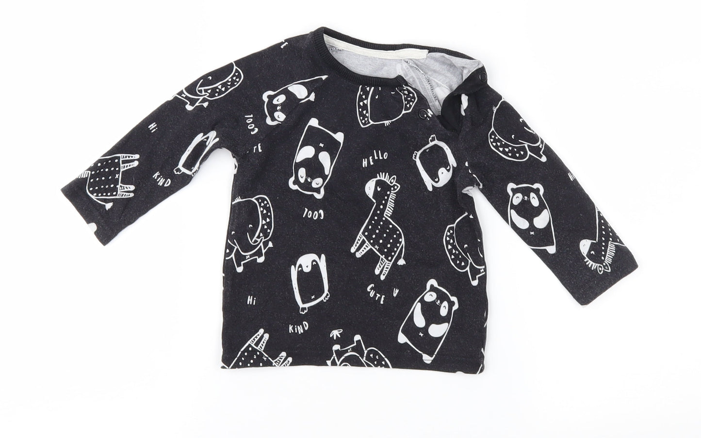 George Baby Grey Geometric  Basic T-Shirt Size 3-6 Months