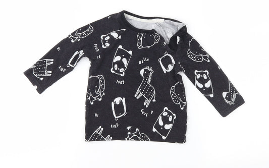 George Baby Grey Geometric  Basic T-Shirt Size 3-6 Months