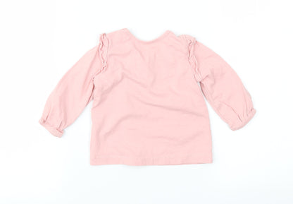 Preloved Matalan Girls Pink   Basic T-Shirt Size 3-6 Months - Back