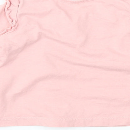 Preloved Matalan Girls Pink   Basic T-Shirt Size 3-6 Months - Label