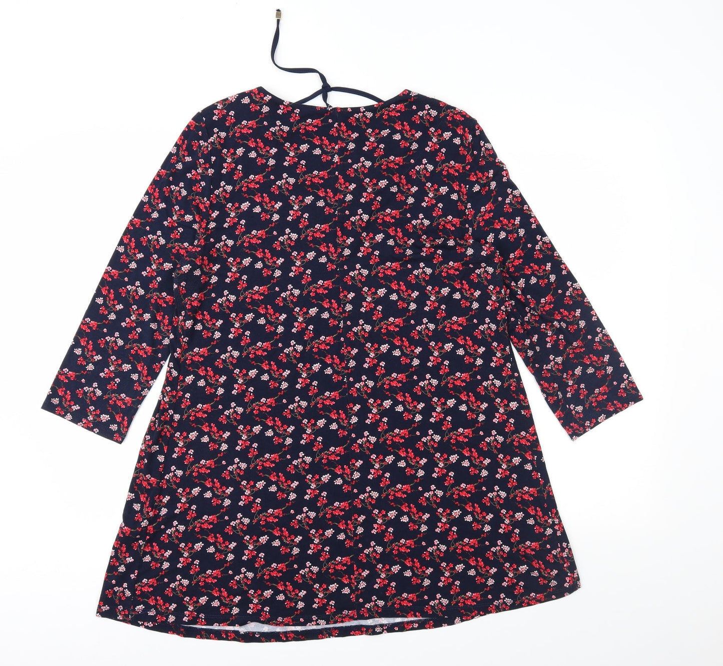 Bonmarché Womens Blue Floral  A-Line  Size 12