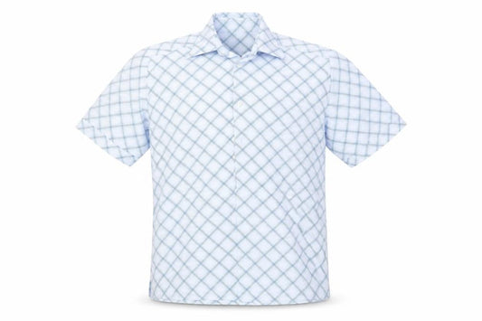 Next Mens Blue Geometric   Button-Up Size M