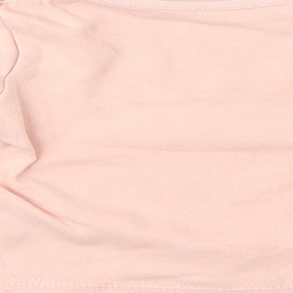 Preloved George Girls Pink   Basic T-Shirt Size 6-9 Months - Label