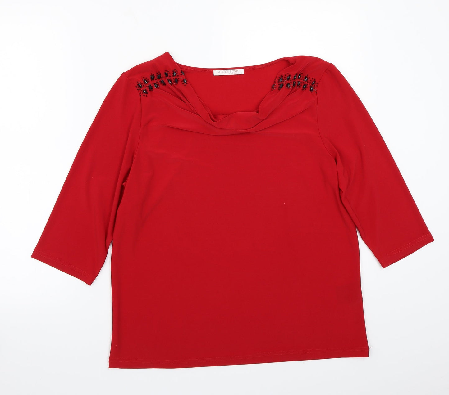 Anna rose Womens Red   Basic T-Shirt Size L