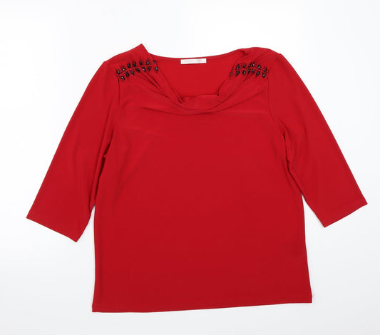 Anna rose Womens Red   Basic T-Shirt Size L