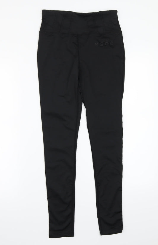 Missguided Womens Black   Capri Leggings Size S L27 in