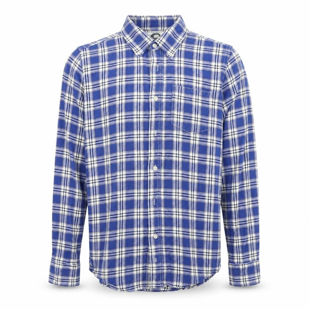 Xcape Mens Blue Check   Button-Up Size XL