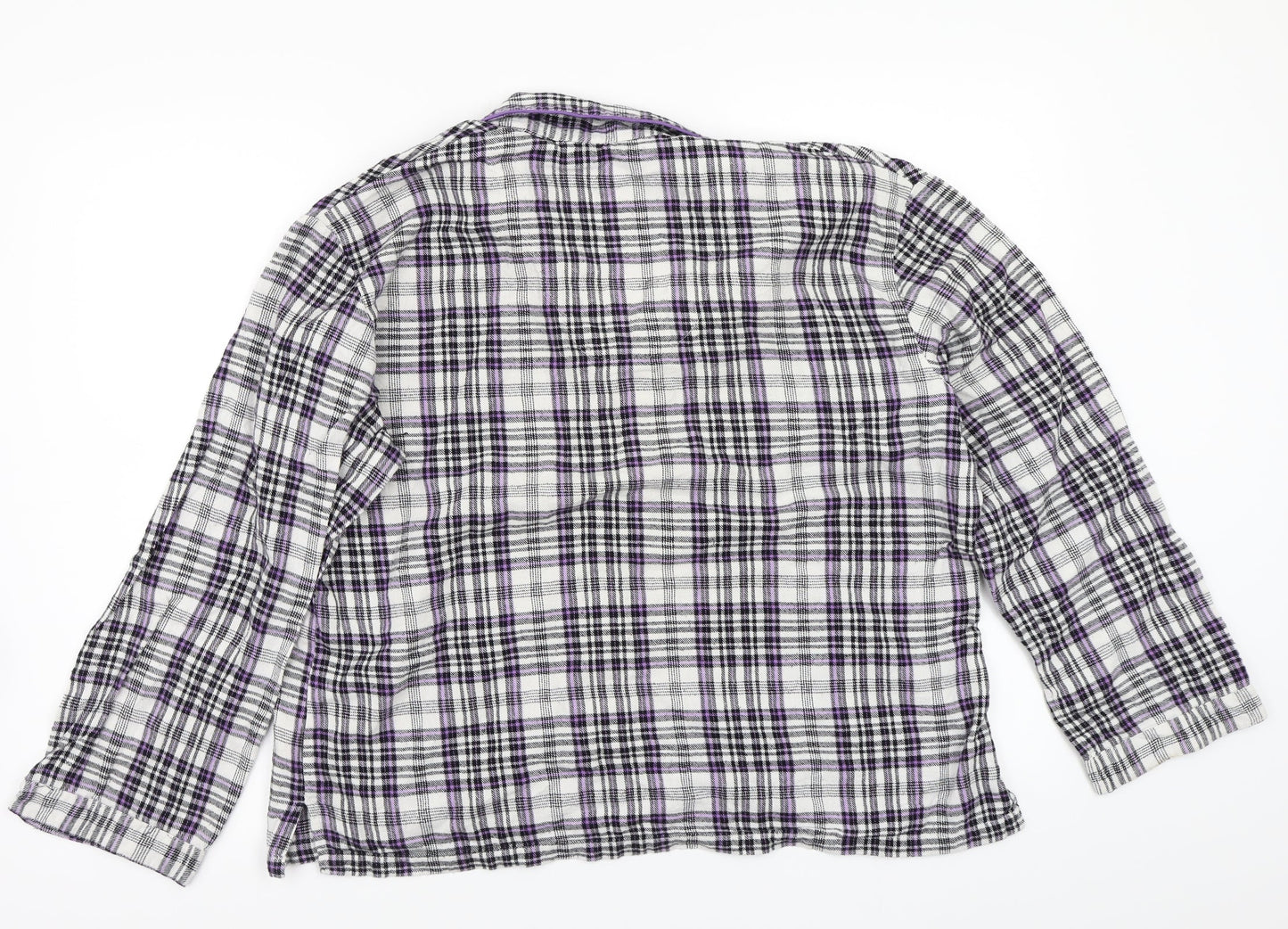 La Senza Womens White Check  Basic Button-Up Size M