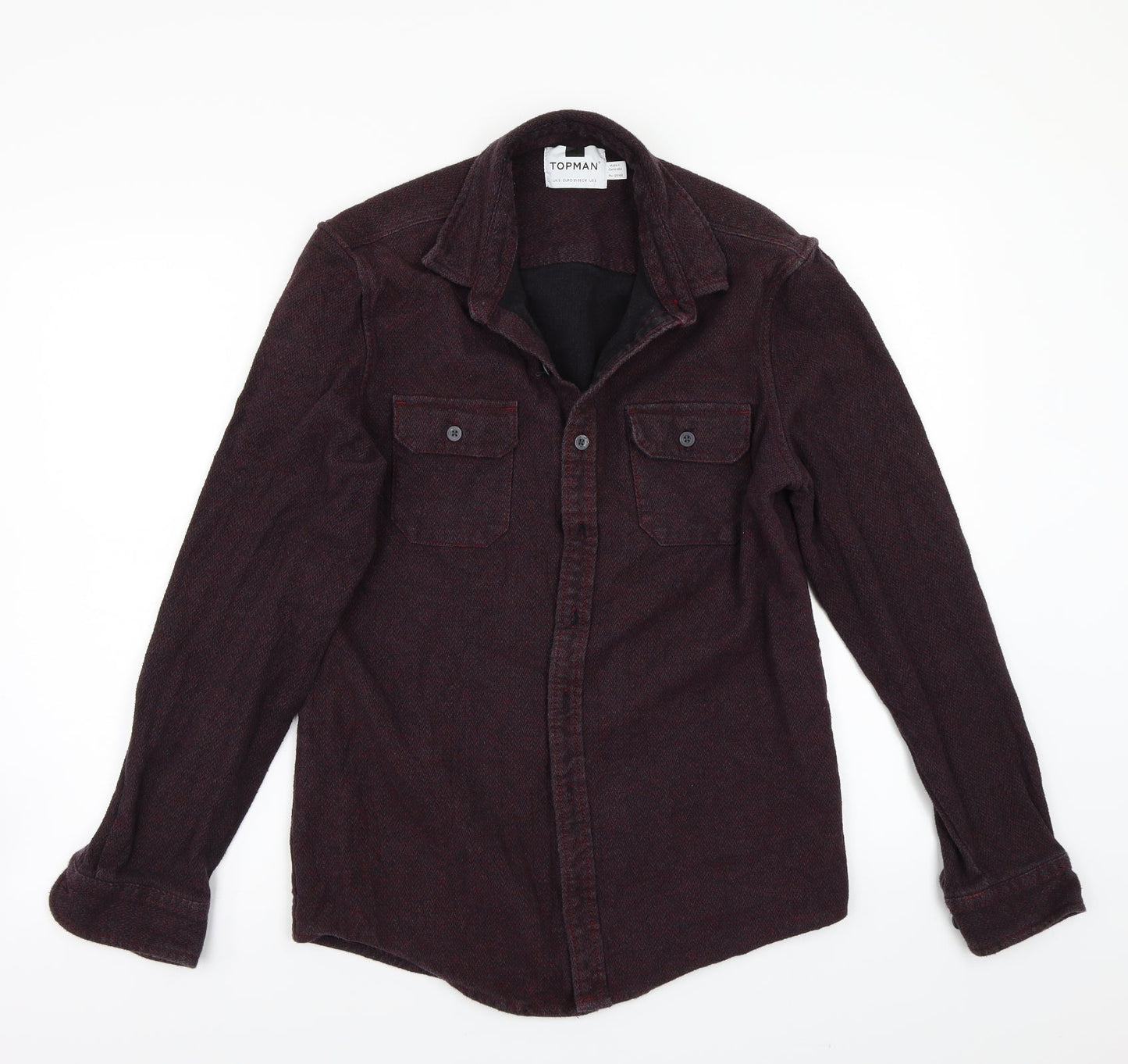 Topman Mens Purple    Button-Up Size S