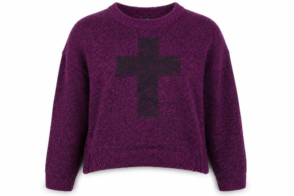 New Look Womens Purple  Knit Pullover Jumper Size 14