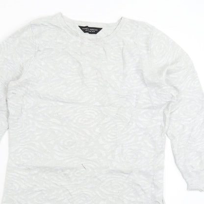 Dorothy Perkins Womens Grey  Knit Pullover Jumper Size 10