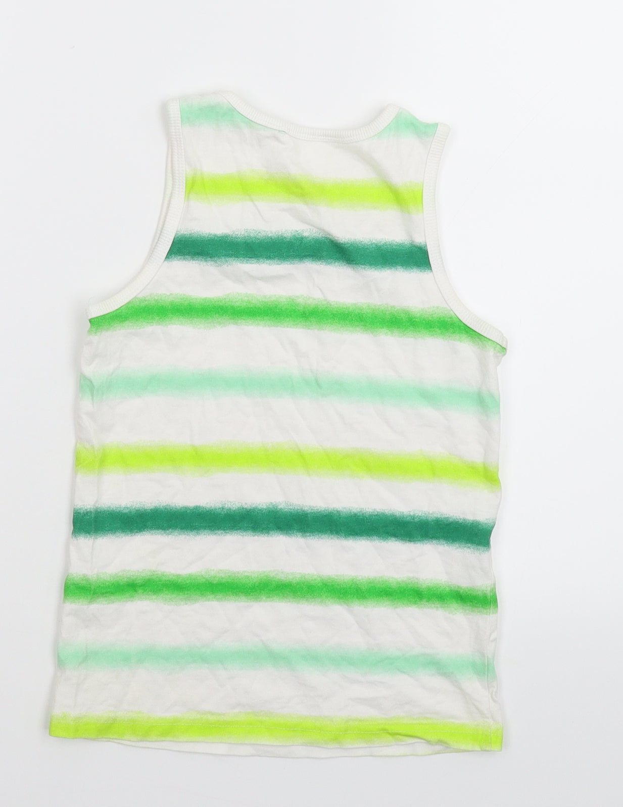 George Boys White Striped  Basic Tank Size 5-6 Years