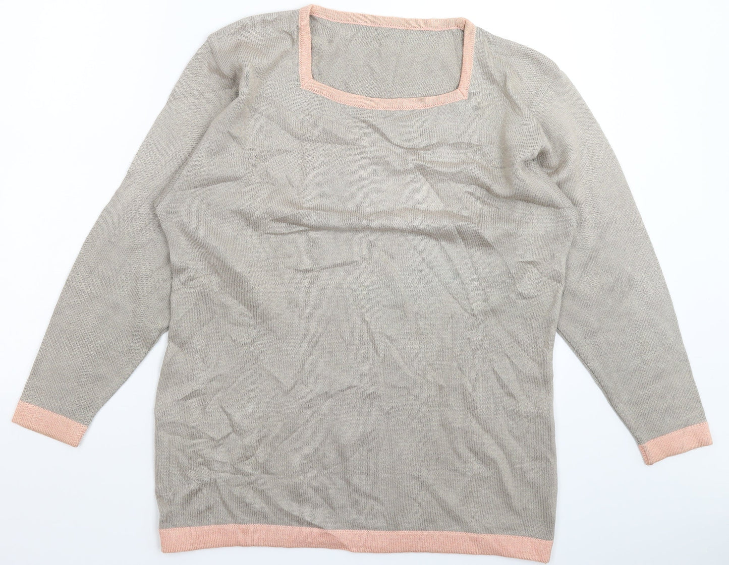 Preworn Womens Grey  Knit Pullover Jumper Size XL