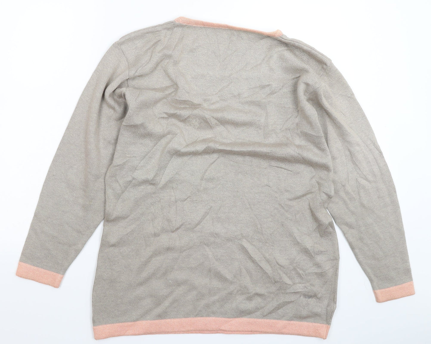 Preworn Womens Grey  Knit Pullover Jumper Size XL