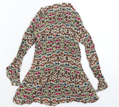 Back view of Caters girls’ multicoloured floral fit & flare, size 12, months