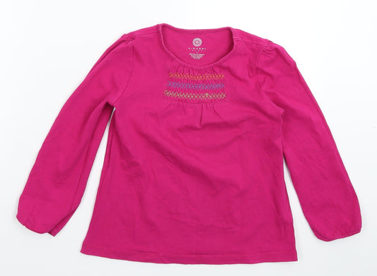 J Khaki Girls Pink   Basic T-Shirt Size 5 Years