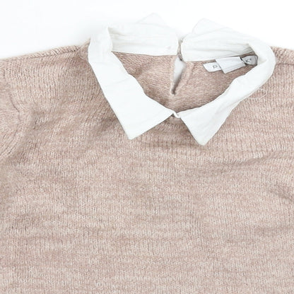 Preloved Primark Girls Beige  Knit Pullover Jumper Size 10-11 Years - Detail