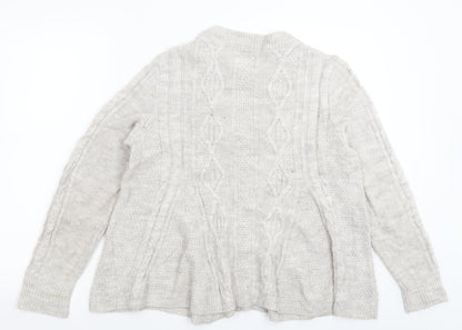 Tu Womens Grey  Knit Pullover Jumper Size M